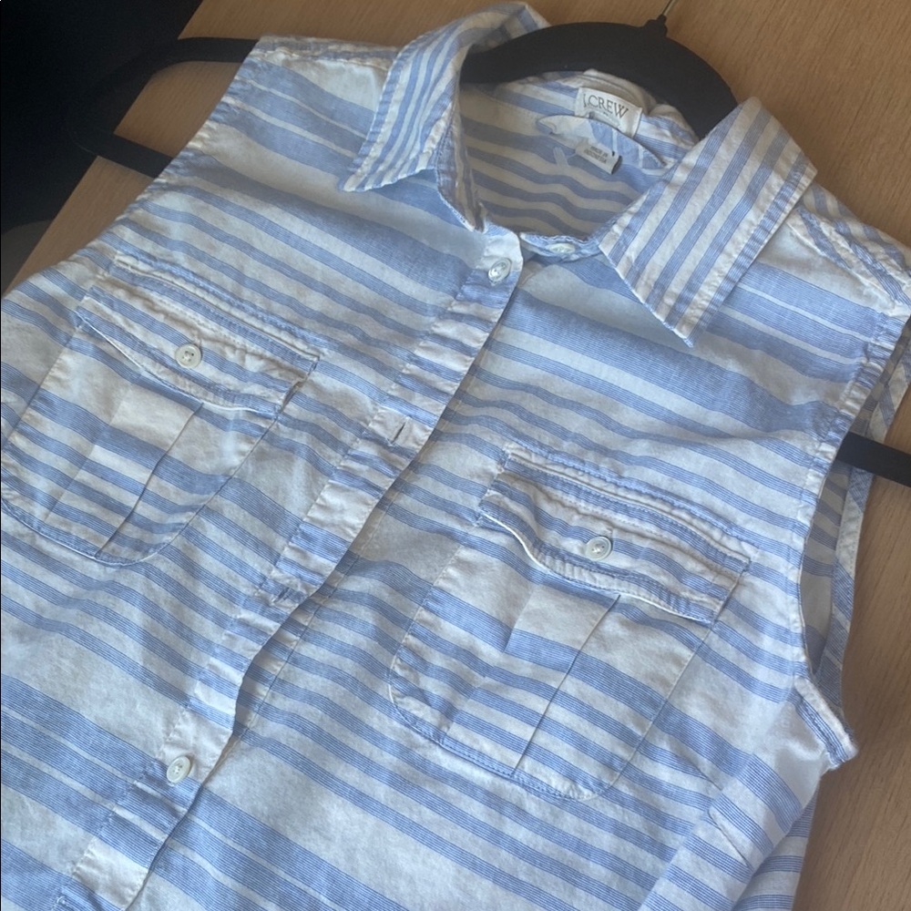 J. Crew vintage style 1950s sleeveless shirt
